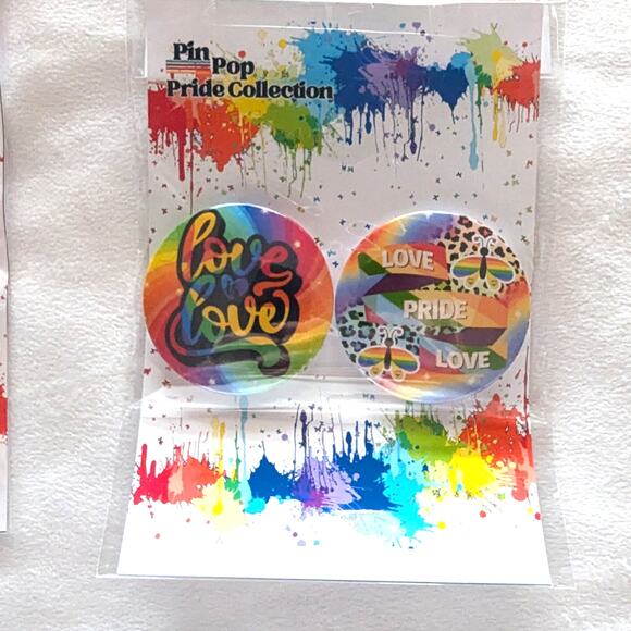 LGTBQ+ Pride Graphic Pinback Buttons Collectibles 2.25 inch Custom Gift Ideas - Picture 5 of 5